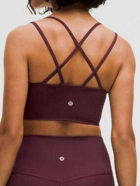 Lululemon Like a Cloud Ribbed Longline Bra *Light Support, B/C Cup In Garnet